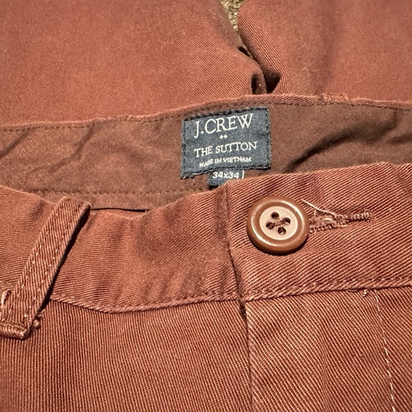 J Crew Sutton chino Burgundy size 34x34 - Picture 5 of 6